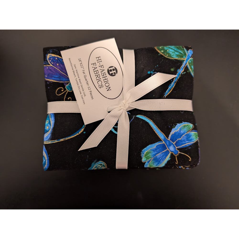 Dragonfly Metallic Fat Quarter Bundle by Hi Fashion